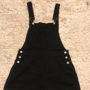 Black Overall Shorts
